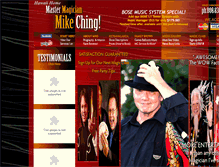 Tablet Screenshot of mikechingmagic.com